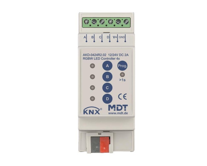 MDT AKD-0424R2.02 LED Controller 4Kanal  2/4A RGBW 2TE REG