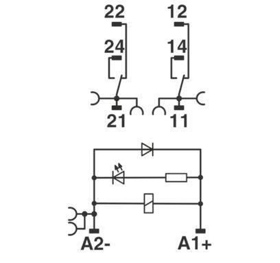 Phoenix 2903334  RIF-1-RPT-LDP-24DC/2X21 Relaismodul 2We 16mm