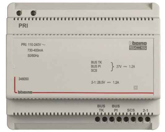 BTicino 346050 Netzgerät 2-Draht         m.Videoadapter f.Verteilereinbau 6TE DIN
