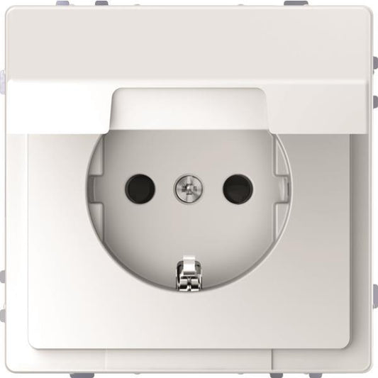 Merten SCHUKO-Steckdose     MEG2310-6035 m.Klappdeckel BRS Steckklemme Lotosweiß