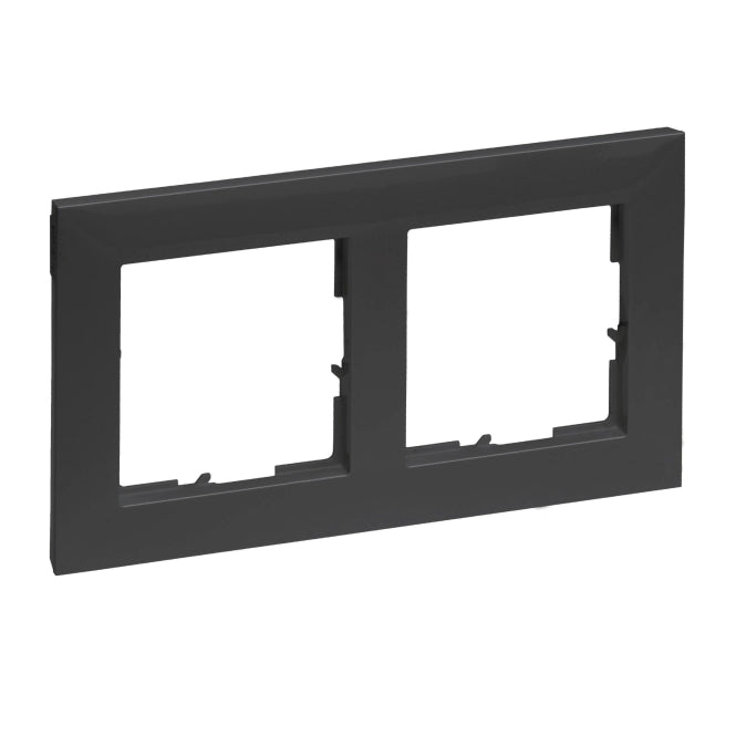 Legrand 765372 SEANO 2-fach Rahmen in    der Farbausführung Schwarz lackiert