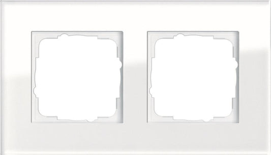 GIRA 021212 Abdeckrahmen 2fach Esprit    Glas Weiß
