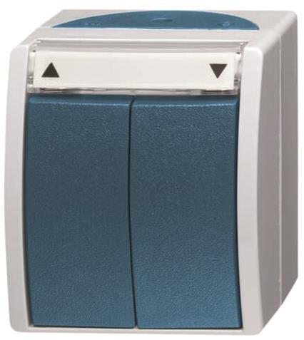 BJ APWG ocean Jalousie        2621/4W-53   1polig Taster grau/blaugrün