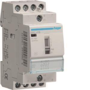 Hager Installationsrelais 16A     ERC418 2Schließer u.2Öffner 230V