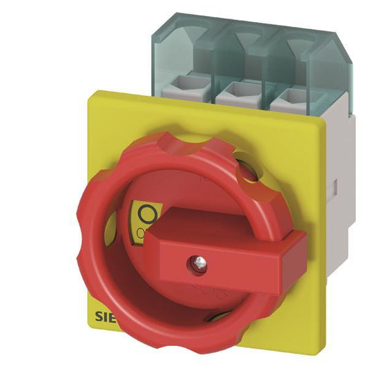 Siemens 3LD21030TK53 Not-Ausschalter 3p  25A 400V 9,5kW Frontbef. 4lochbef.