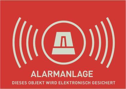 ABUS Warnaufkleber Alarm -D-      AU1323 74x52,5mm AU1323