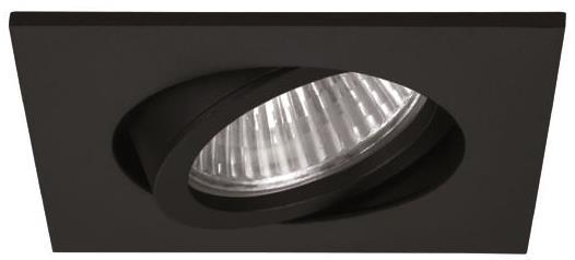 BRUM NV-Einbaustrah. mattschwarz 0065.08     GU5,3 50W DA68mm 82x82mm eckig