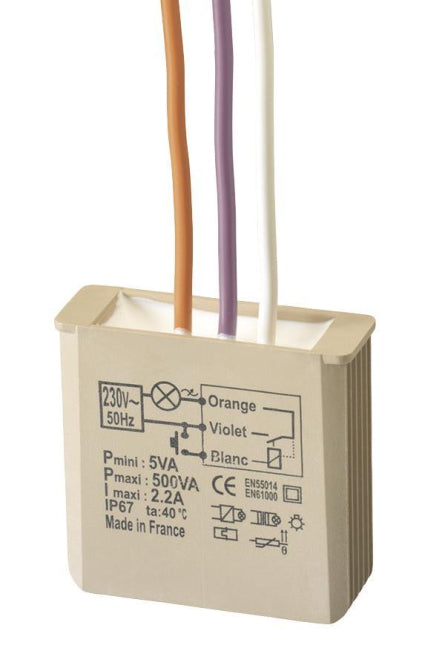 Grothe Dimmer UP Ansteuerung via MTV500E Taster 3-500W 230V 110mmx 1m 36x36x12mm