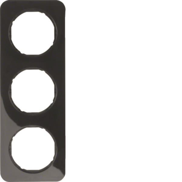Berker Rahmen R.1 schwarz,      10132145 glänzend