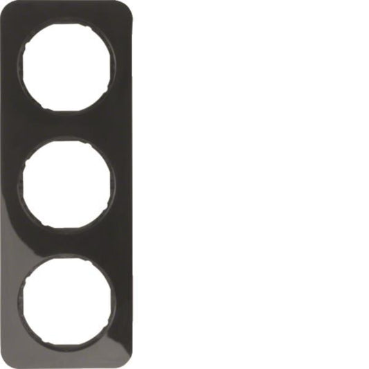 Berker Rahmen R.1 schwarz,      10132145 glänzend