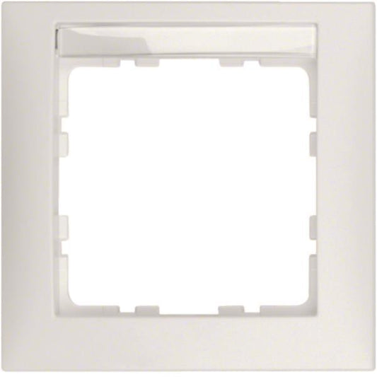 BER S1 Rahmen mit               10119919    Schriftfeld 1fach polarweiss matt