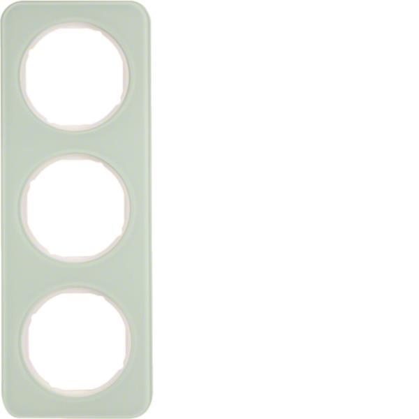 Berker Rahmen R.1 Glas,         10132109 polarweiß 3fach
