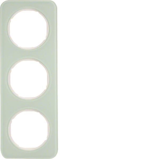 Berker Rahmen R.1 Glas,         10132109 polarweiß 3fach
