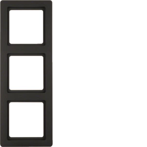 Berker Rahmen Q.1 3-fach        10136086 samt  anthrazit,