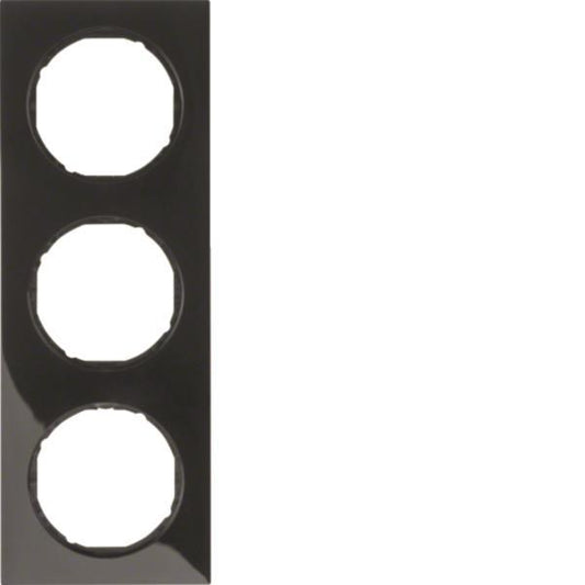Berker Rahmen R.3 schwarz,      10132245 glänzend  3fach