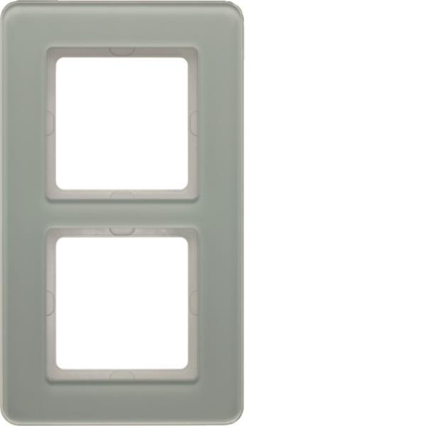 Berker Q.7 Rahmen 2fach         10126079       Glas polarweiß