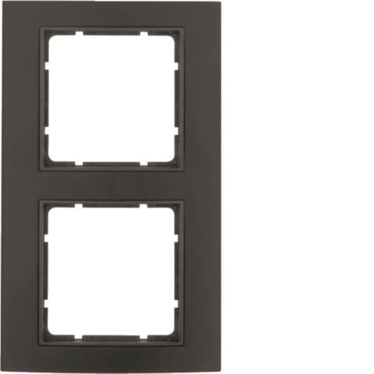 Berker Rahmen B.3 Alu,          10123005 schwarz/anthrazit 2fach