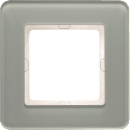 Berker Q.7 Rahmen 1fach         10116079       Glas polarweiß