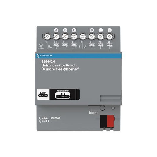 BJ Heizungsaktor 6-fach REG     6254/0.6   Busch-free@home