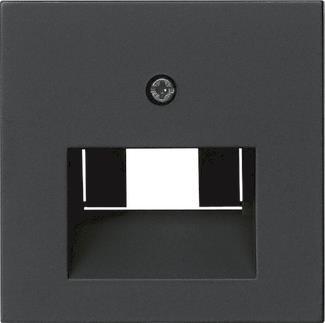 GIRA 0270005 Abdeckung UAE/IAE+Netzwerk  System 55 Schwarz matt (lackiert)