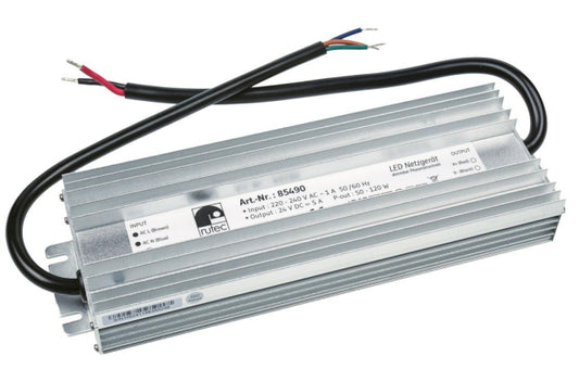 Rutec LED-Netzgerät 24V 50-120W    85490 IP67 dimmbar 220-240V AC, Phasenanschn.