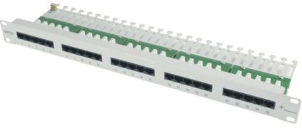 TG 19Zoll Panel ISDN/TEL 1HE J02023L0014   kurz 25 Port MPPI25-H lichtgrau