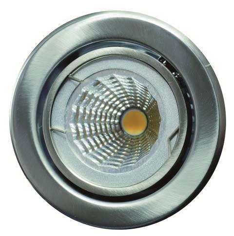 RUTEC Einbaustrahler Edelstahl   R5509-0   V2A schwenkbar DA68mm IP20 f.LM 50mm
