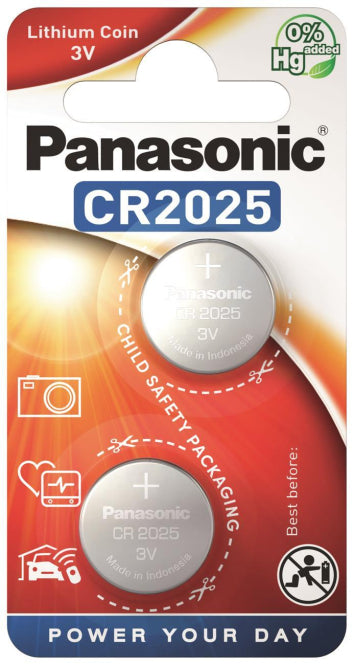 Panasonic Lithium Power     CR2025EP/2BP Knopfzellen Lithium 104689 *Blister 2 St