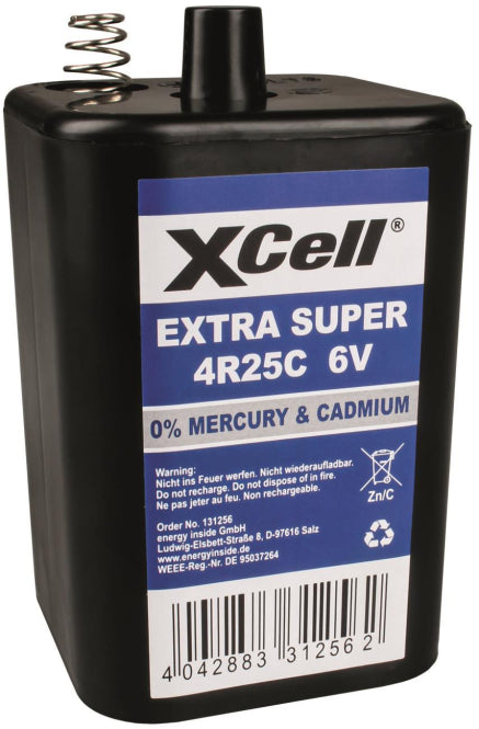 XCell 6V-Block 4R25                X4R25 **    Zn/C 6V/9500 mAh
