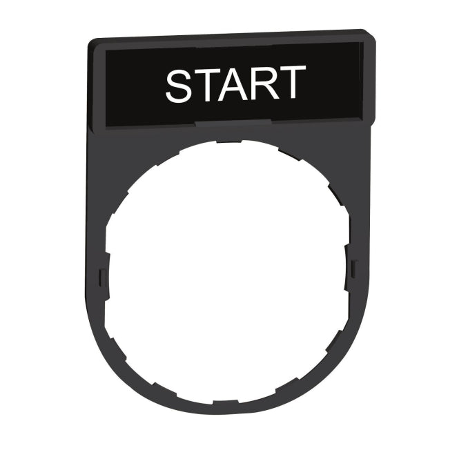 GS Tastenschild                  ZBY2303   D schwarz mit Beschriftung Start