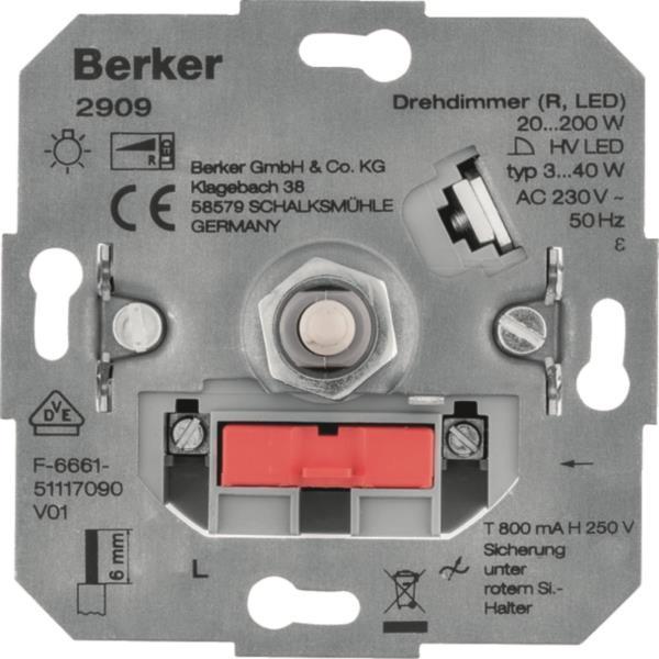 Berker Drehdimmer (R LED)           2909 Lichtsteuerung