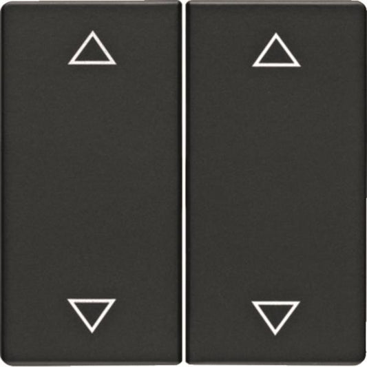 Berker Wippen m. Aufdruck       16446086 Symbol Pfeile Q.1/Q.3 anthrazit, samt