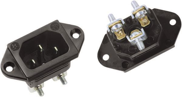 Bachmann Kaltgeräteinbaustecker  917.170 70Grad schwarz
