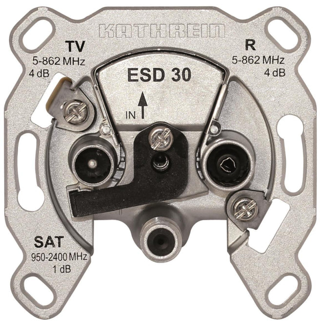 KATH Antennendose Stich 3fach     ESD 30     2x5-862+950-2400MHz AD:1dB