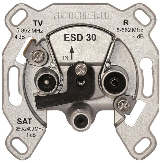 KATH Antennendose Stich 3fach     ESD 30     2x5-862+950-2400MHz AD:1dB
