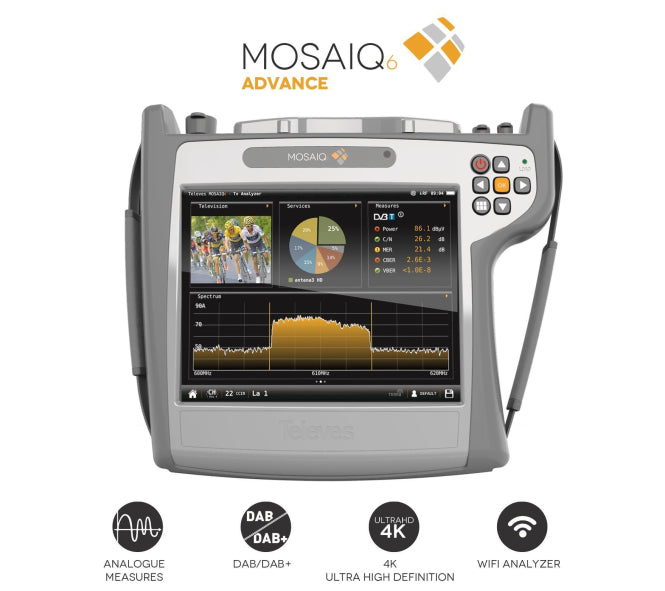 Televes Messgerät     MOSAIQ6A-K-ADVANCE DVB-T/T2/S/S2,C+CI+OR,WiFi,DAB,4K 596106