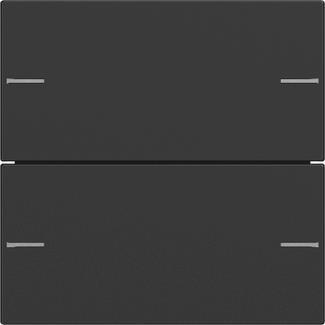 GIRA 5752005 Wippenset 2fach Tastsensor4 System 55 Schwarz matt (lackiert)