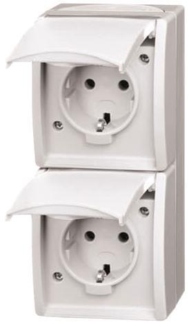 BJ APWG ocean AP Schuko       20-02EW-54   2fach alpinweiss senkrecht