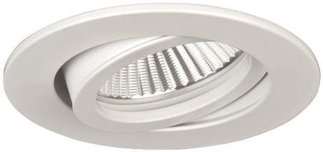 BRUM NV-Einbaustrahler mattweiß  0063.07 GU5,3 50W schwenkbar o.Sprengring DA68mm