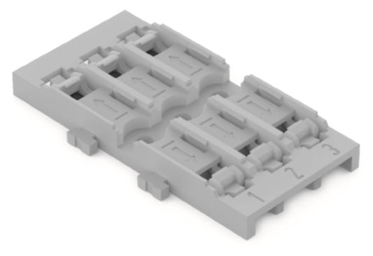 WAGO 221-2523 Befestigungsadapter,       3-fach,für Durchgangsverbinder mit Hebel