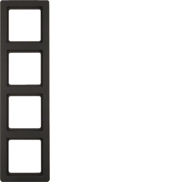 Berker Rahmen Q.1 4-fach        10146086 samt   anthrazit,