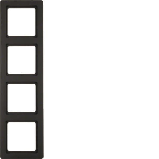 Berker Rahmen Q.1 4-fach        10146086 samt   anthrazit,