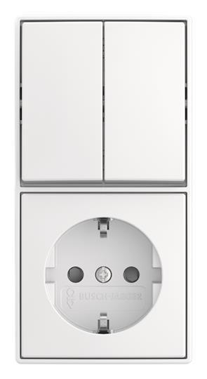 BJ Kombination       2601/5/20 EAPBJ-524 Wippschalter Serienschaltung SCHUKO