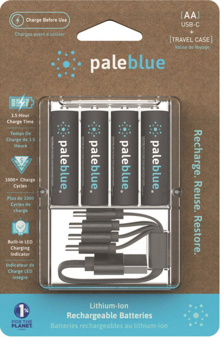 Paleblue Akku Li-Ion 1,5V Mignon  150596 AA USB-C 1700mAh, 4er Blister 150596