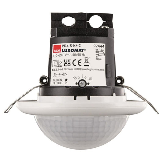 BEG Luxomat Einbau Präsenzmelder   92444    PD4-S-K-DE weiss für lange Gänge