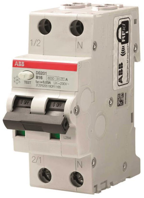 ABB FI/LS-Schalter       DS201A-B16/0,03 B 2x16A-0,03A            2CSR255180R1165