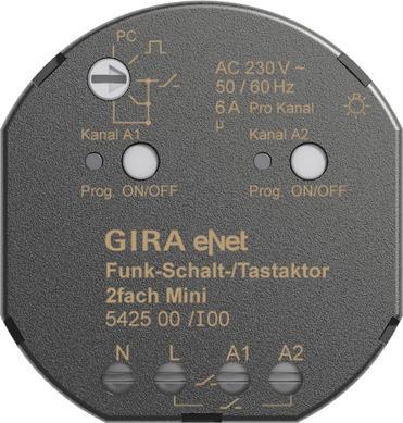 GIRA 542500 eNet Funk Schalt-/Tastaktor  2fach Mini