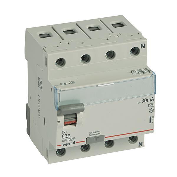 Legrand 411766 TX3 Fi-Schalter 63A       4-polig 30mA Typ A 400VAC 4TE