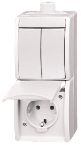 BJ APWG ocean Kombin. 2601/5/20EW-54-503   Schuko + Serien alpinweiss
