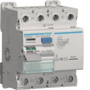 Hager Fi-Schalter 4polig 10kA    CDB663E 63A 30mA Typ B 230/400V